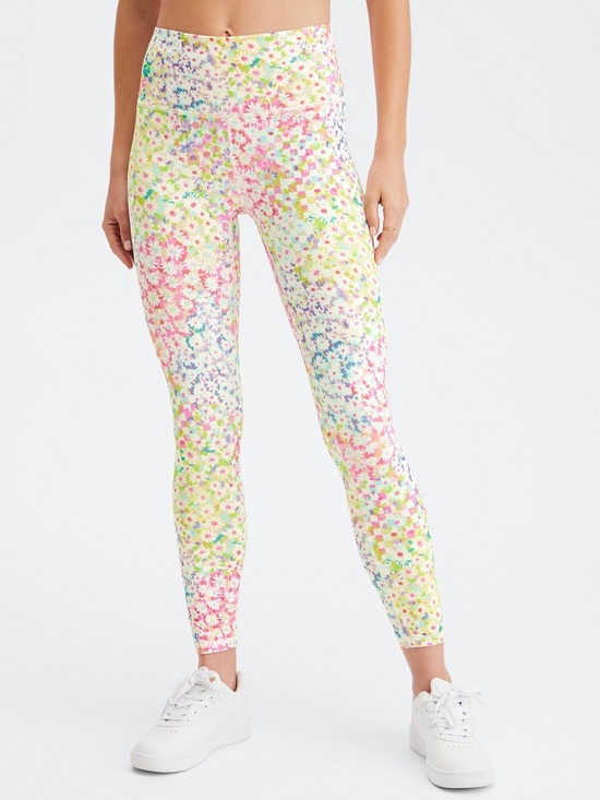 Fabletics Pants - Fabletics Define PowerHold High-Waisted 7/8 Leggings Patchwork Daisy Size M